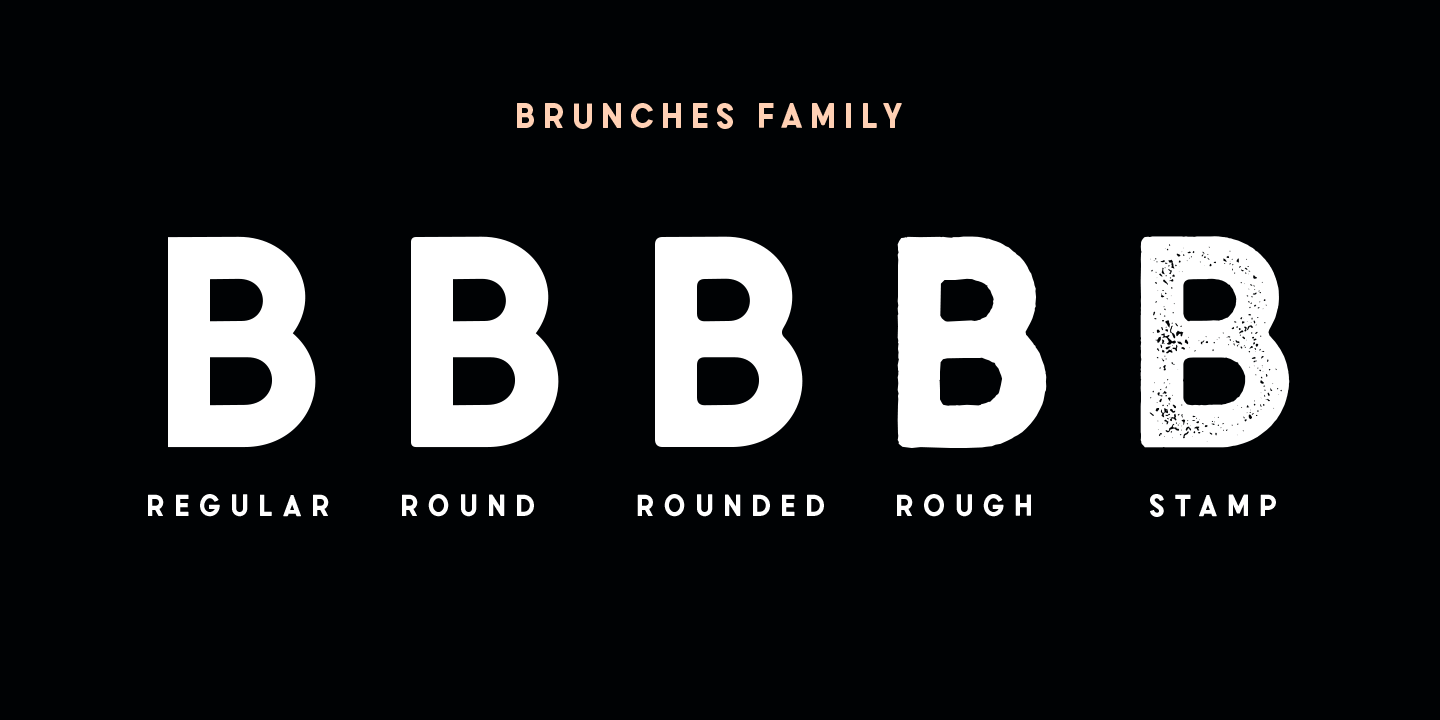 Brunches Stamp Font preview